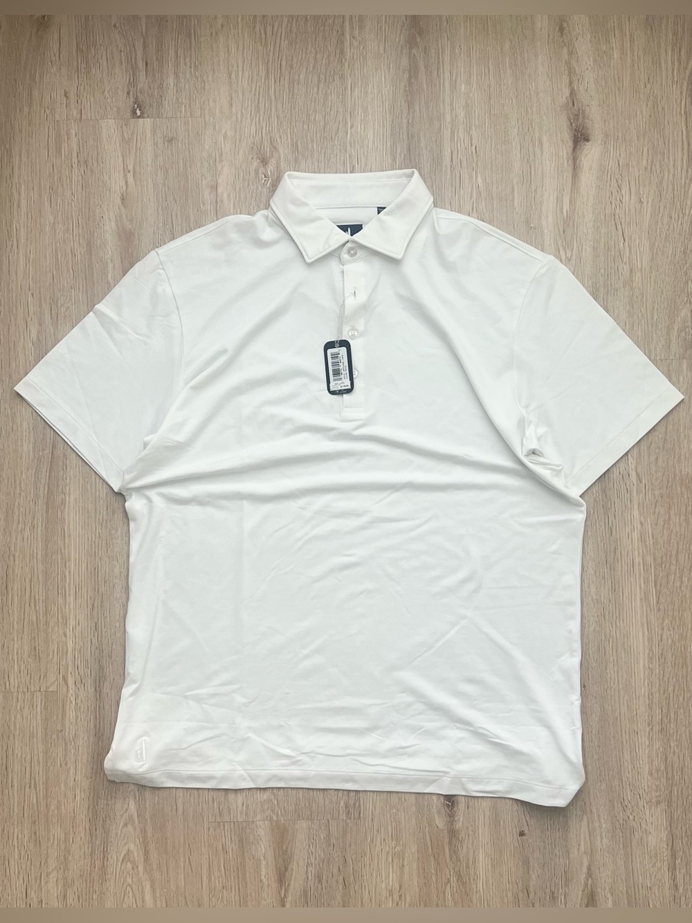 NWT Johnnie-O Top Shelf Polo Shirt Mens Large White Pima Cotton Tenniscore Golf